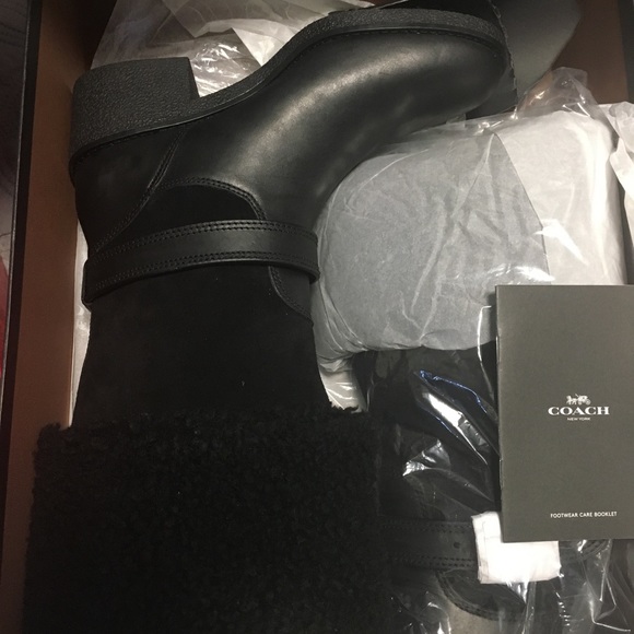 Brand New Leather Coach Boots - Picture 1 of 3